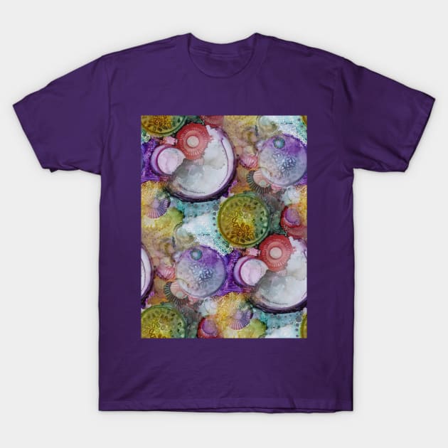 Rainbow Bubbles-Colorful Sea T-Shirt by MJDiesl